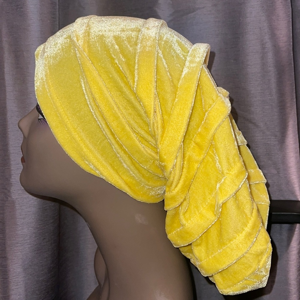 Yellow Velvet Turban